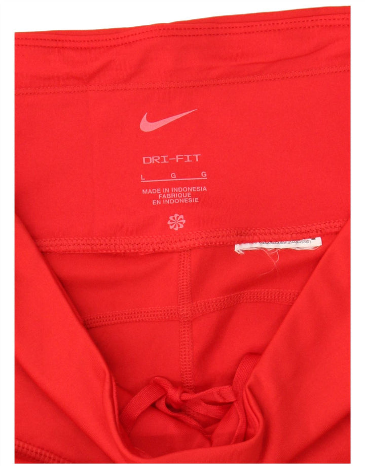 Leggings crop NIKE Dri Fit Graphic Crop da donna UK 14 Large Rosso