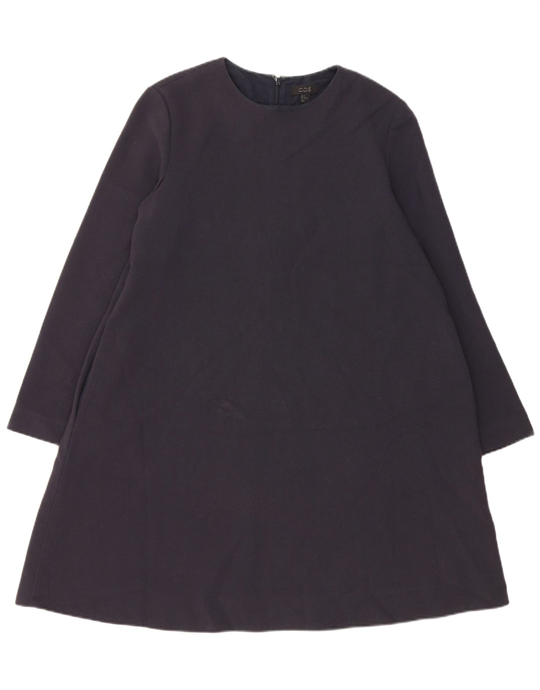 Abito a trapezio a maniche lunghe da donna Cos EU 38 Poliestere medio blu navy