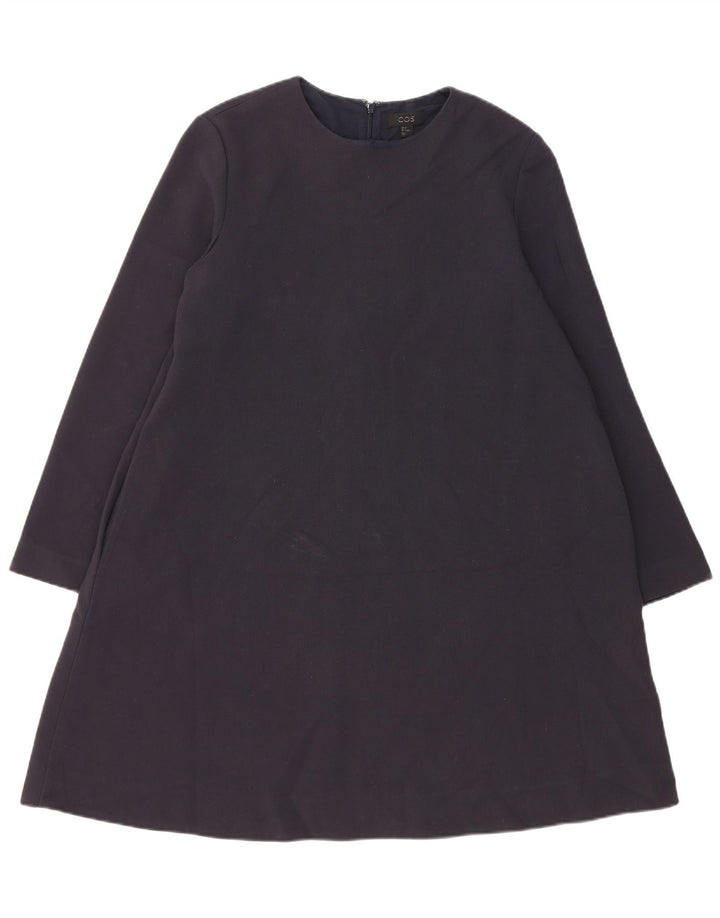 Abito a trapezio a maniche lunghe da donna Cos EU 38 Poliestere medio blu navy