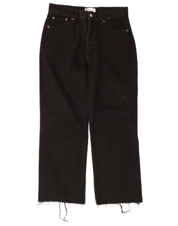 Jeans corti da donna Zara EU 38 piccoli W28 L25 cotone nero