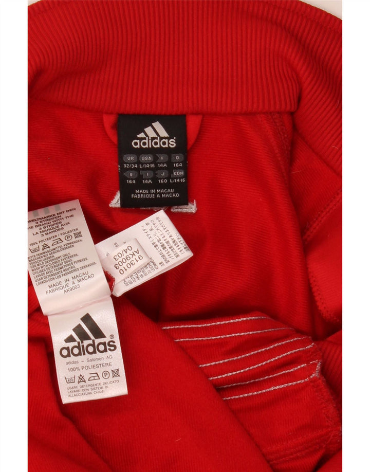 Giacca Top della tuta da ragazzo Adidas 13-14 anni in poliestere rosso