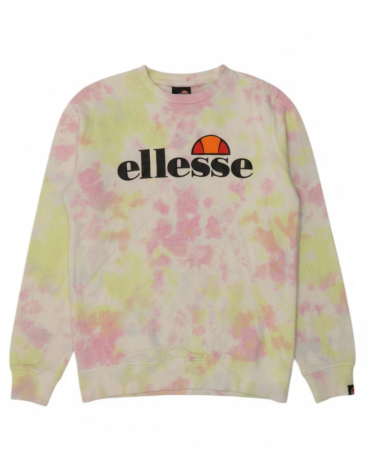 ELLESSE Girls Graphic Sweatshirt Jumper 13-14 Years Multicoloured Tie Dye