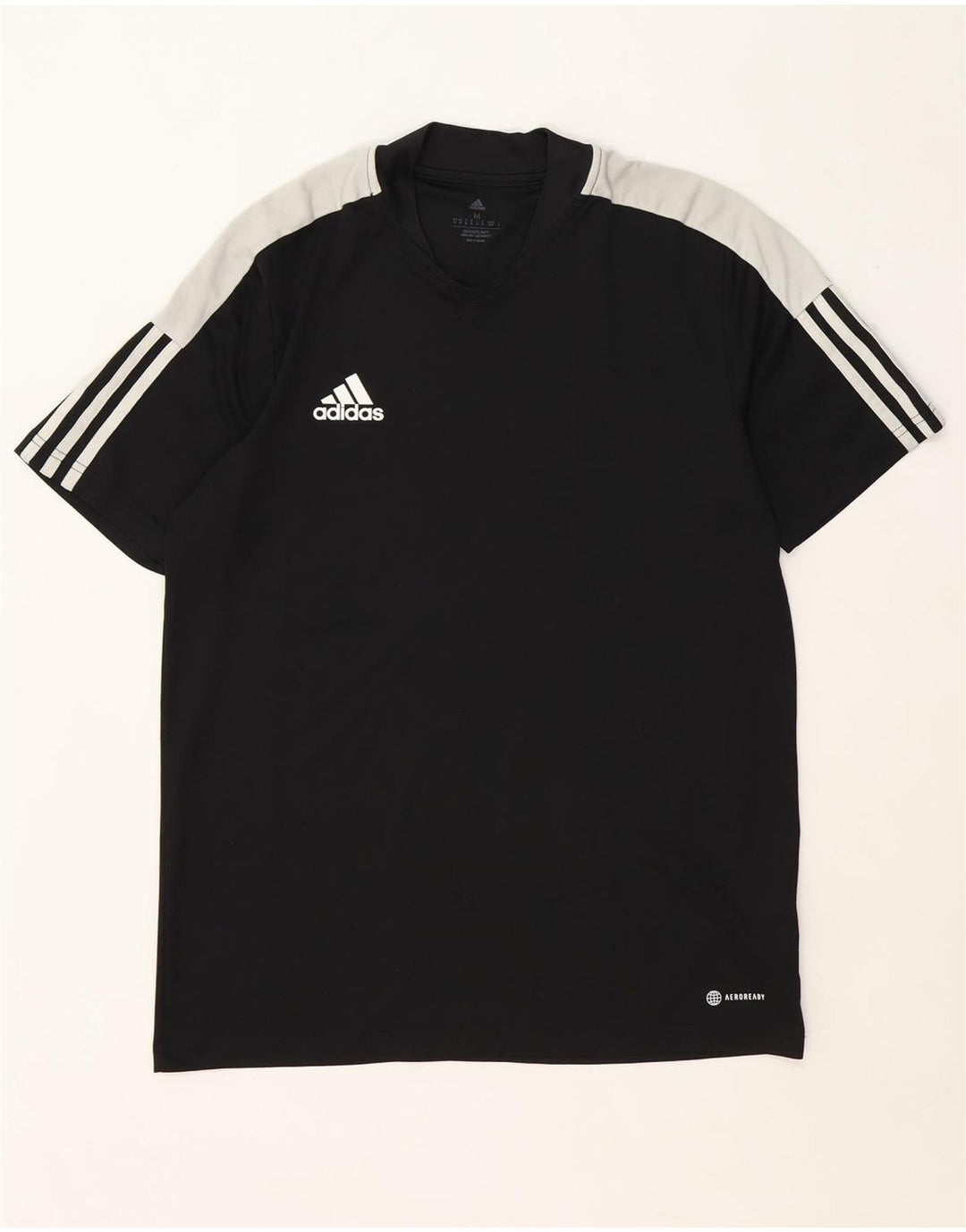 T-shirt Adidas Aeroready da uomo Top in poliestere color block medio nero