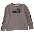 PUMA Felpa con grafica da uomo Maglione grande in cotone color block grigio