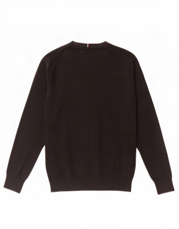 Maglione maglione girocollo da uomo Tommy Hilfiger cotone nero medio