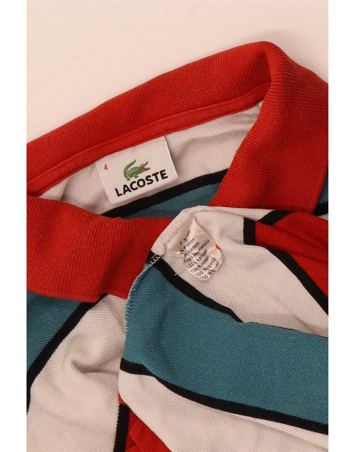 Polo da uomo Lacoste taglia 4 media in cotone a righe multicolore
