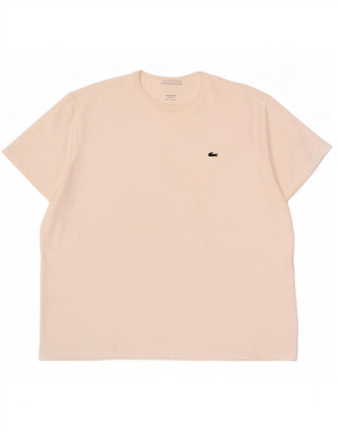 T-shirt Lacoste da uomo vestibilità regolare taglia superiore 9 4XL cotone bianco
