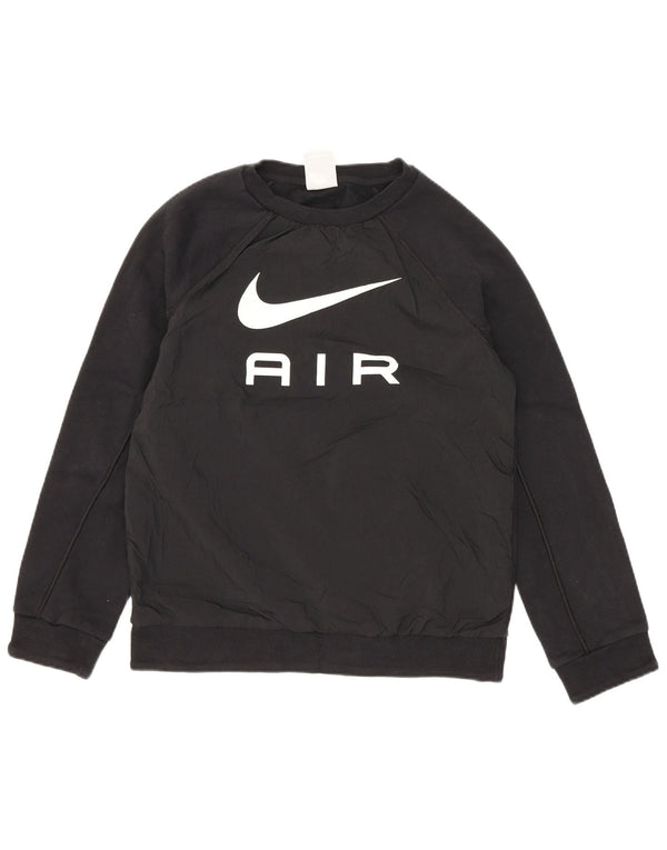 Felpa grafica Nike da bambino, 10-11 anni, cotone nero medio