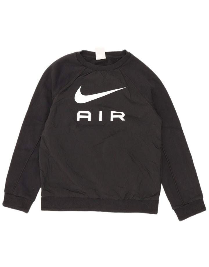 Felpa grafica Nike da bambino, 10-11 anni, cotone nero medio