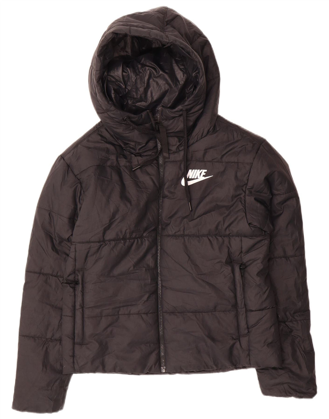Giacca imbottita reversibile con cappuccio Nike da donna UK 10 piccola nera