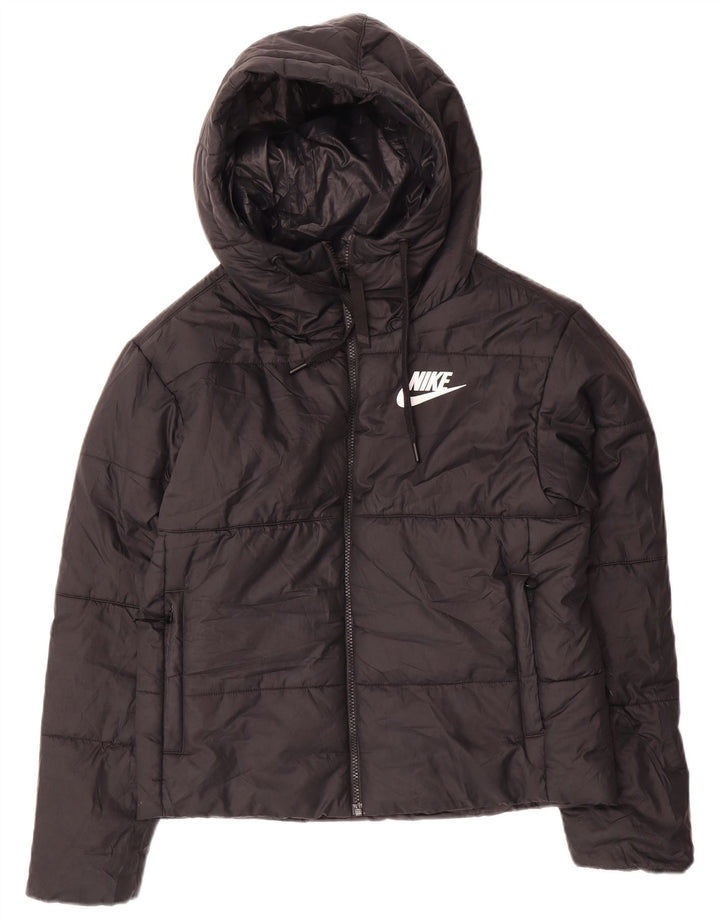 Giacca imbottita reversibile con cappuccio Nike da donna UK 10 piccola nera