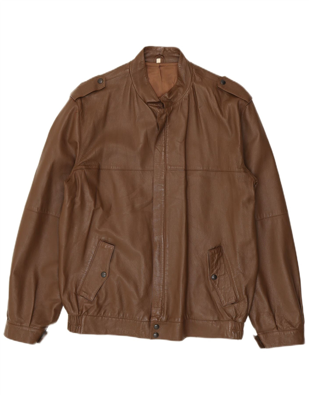 Giacca in pelle militare da uomo Indios IT 52 XL in pelle marrone