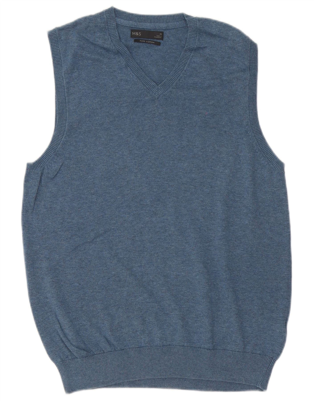 Canotta da uomo Marks & Spencer in cotone blu medio