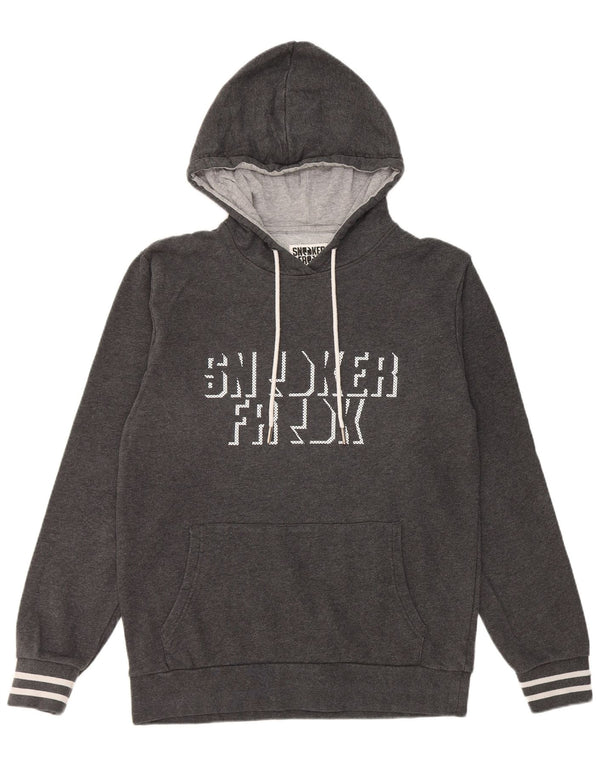 Sneaker Freak Felpa con cappuccio grafica da uomo Maglione grande in cotone a righe grigie