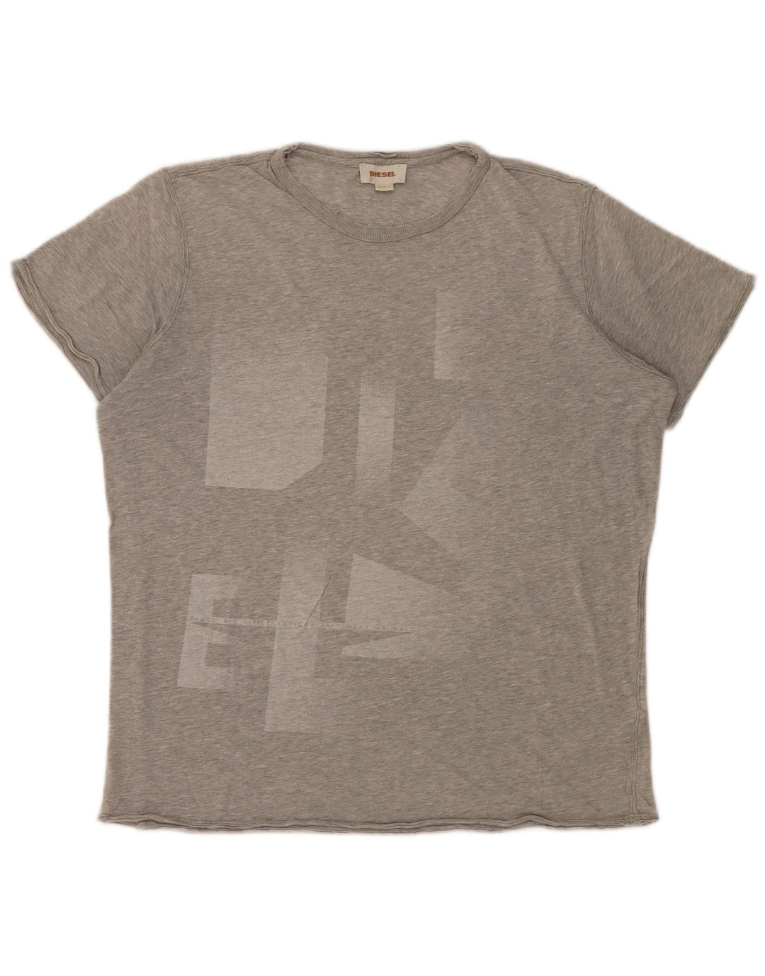 T-shirt grafica da uomo Diesel Top grande grigio chiazzato