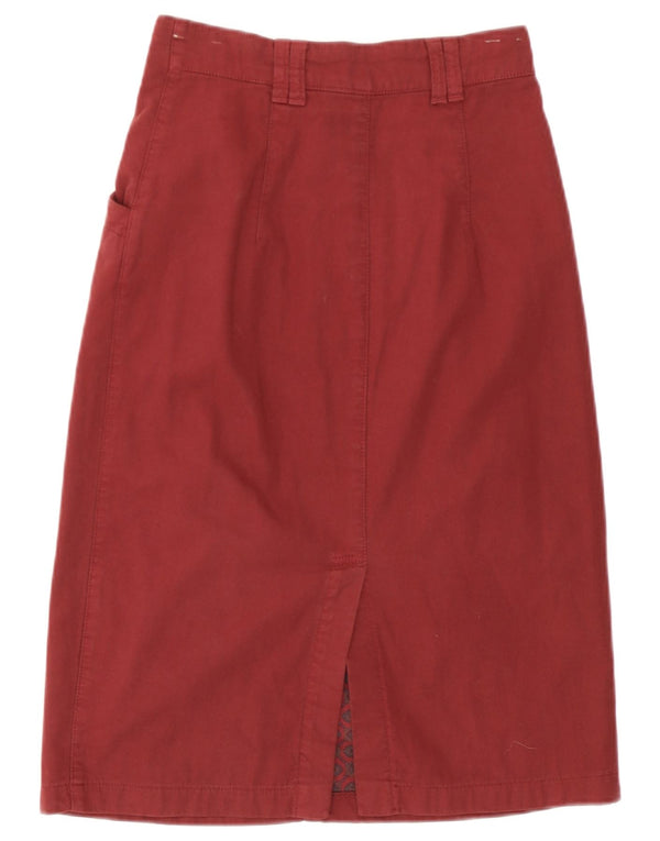Gonna longuette da donna vintage IT 40 cotone bordeaux medio