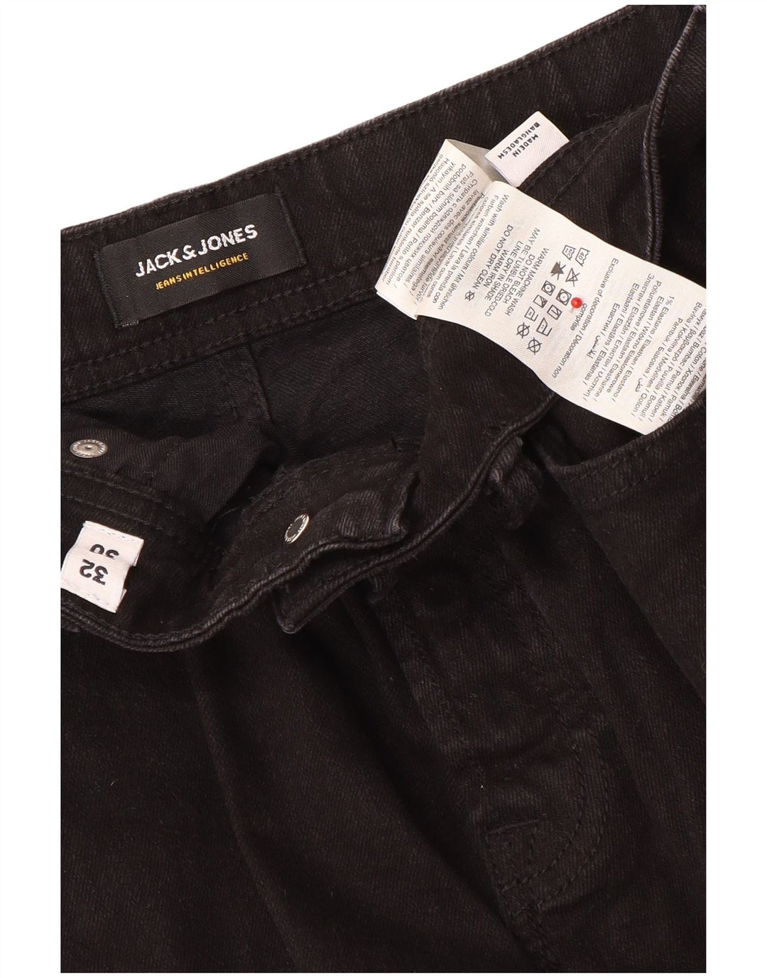 Jeans slim da uomo Jack & Jones W32 L30 cotone nero