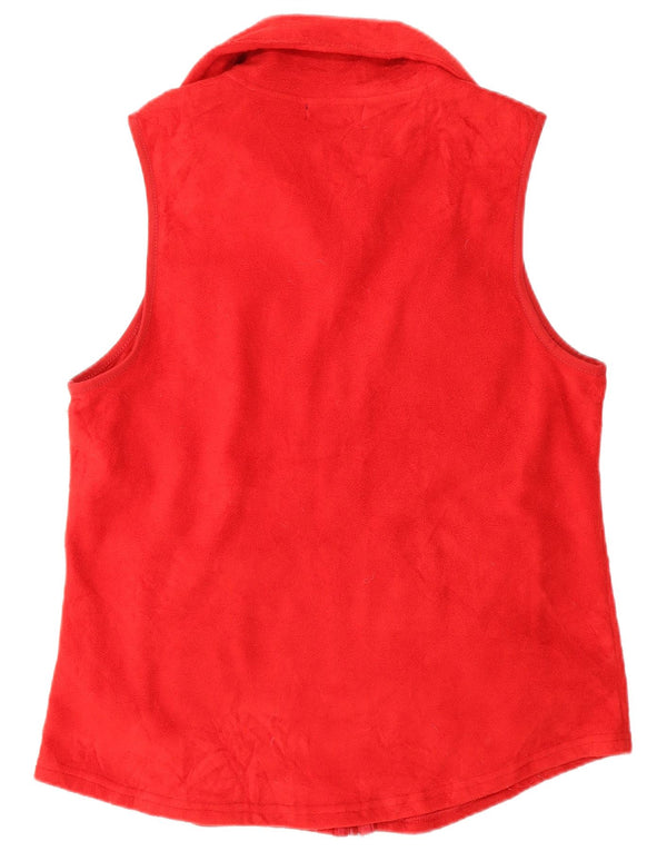 Gilet in pile da donna Chaps UK 16 grande rosso poliestere