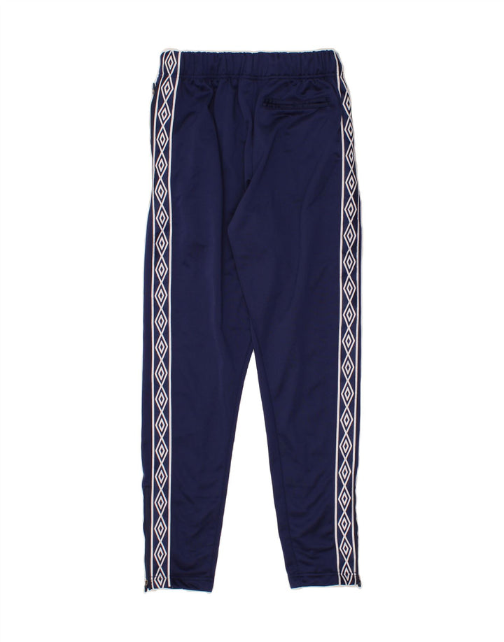 UMBRO Mens Graphic Tracksuit Trousers Medium  Navy Blue Polyester Vintage Umbro and Second-Hand Umbro from Messina Hembry 