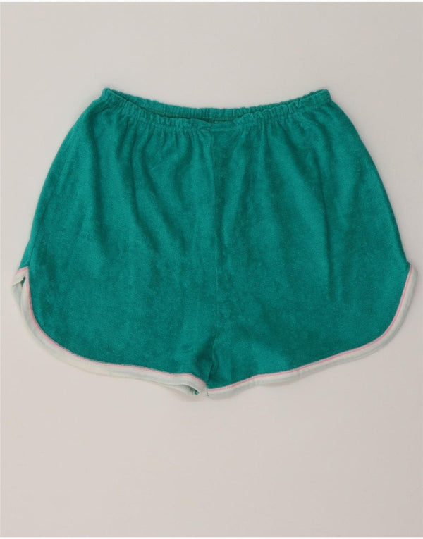 Pantaloncini sportivi da donna Claude De Pierre UK 16 Large Green Striped Cotton