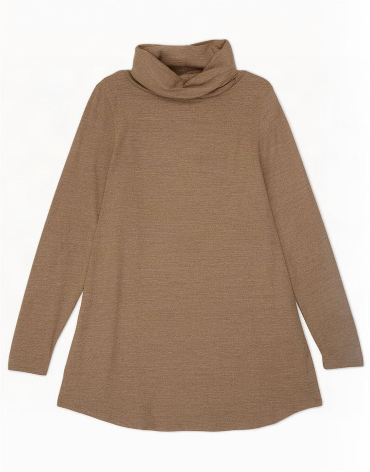 Maglione maglione a collo alto da donna Phase Eight UK 14 Large Beige Viscosa