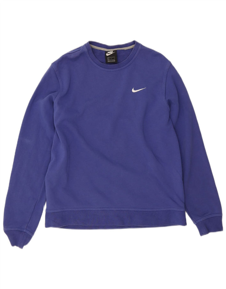 Felpa Nike Uomo Maglione Large Blu Cotone
