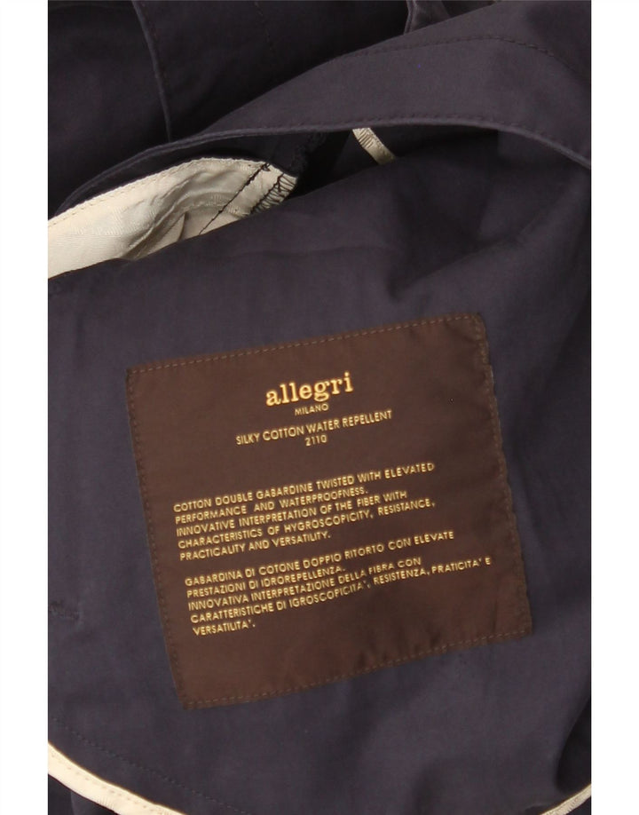 Trench da uomo con cintura Allegri UK 38 cotone medio blu navy