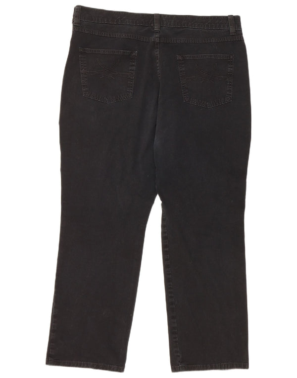 Pantaloni casual dritti da donna Marks & Spencer UK 18 XL W38 L26 Neri