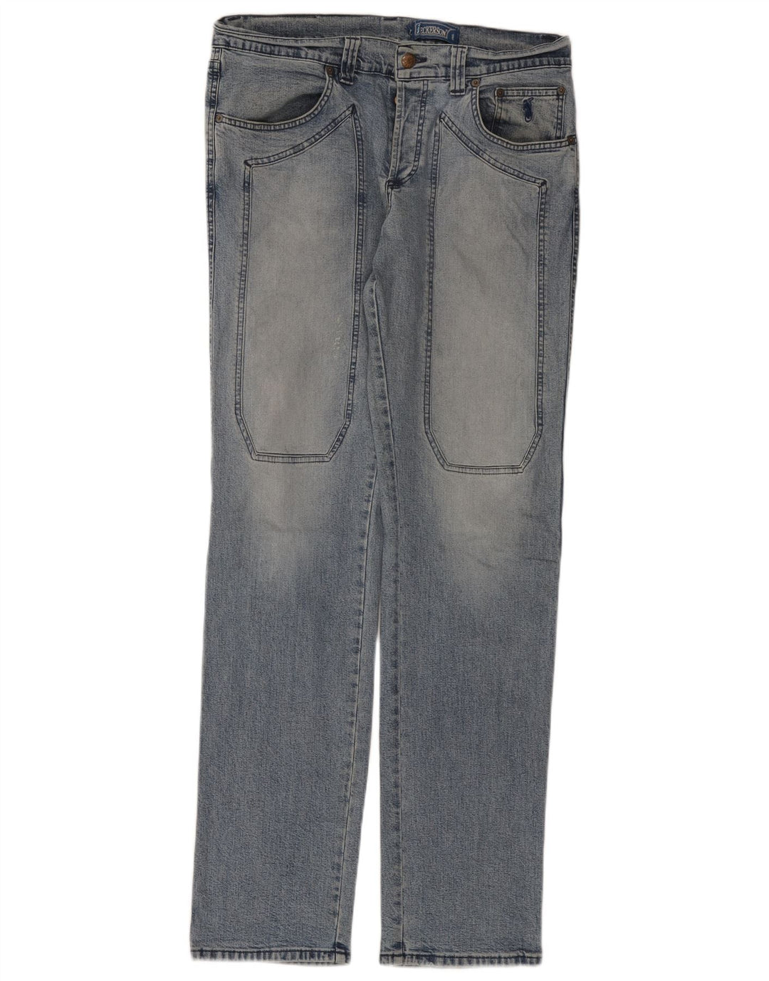 Jeans dritti da uomo Jeckerson W34 L33 cotone blu