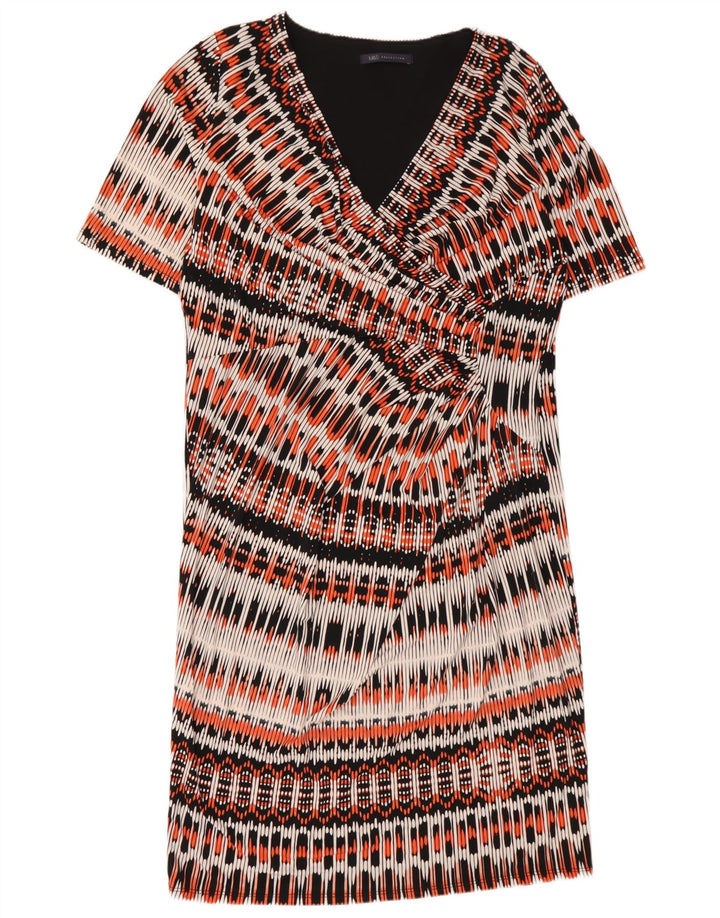 Abito a trapezio da donna Marks & Spencer UK 16 Grande motivo geometrico multicolore