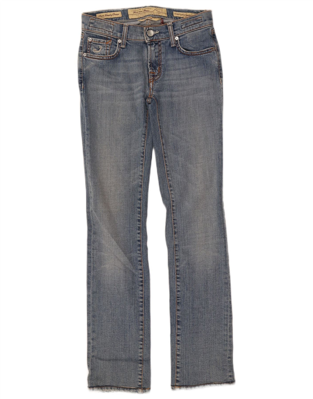 Jeans dritti su misura da donna Jacob Cohen W26 L31 cotone blu
