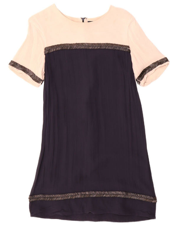 Abito a trapezio da donna French Connection UK 14 Large Blu Navy Colourblock