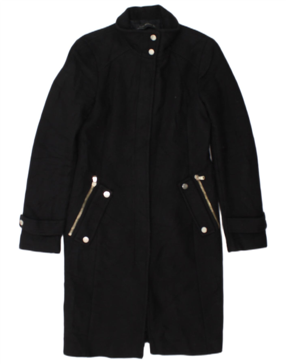 Soprabito Zara da donna UK 10 piccolo in lana nera