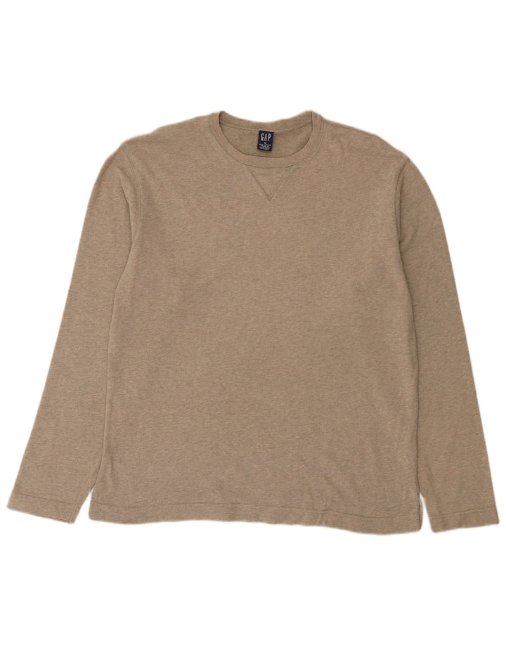 Gap Top da uomo a maniche lunghe in cotone beige medio