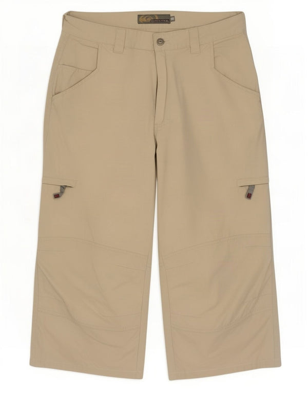 Pantaloni Quiksilver Cargo Capri da uomo medi W32 L21 cotone beige
