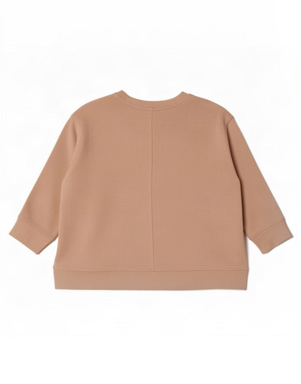 Felpa Zara da donna con maniche a 3/4, taglia UK 14, beige medio