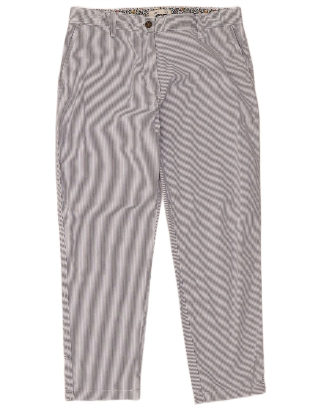 Pantaloni chino da donna Marks & Spencer UK 12 medi W32 L28 a righe blu