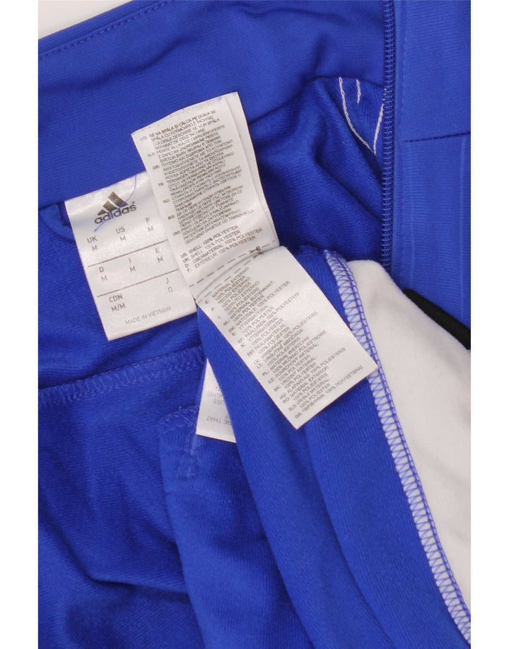Giacca da ginnastica grafica da uomo Adidas Top Giacca in poliestere color block blu medio