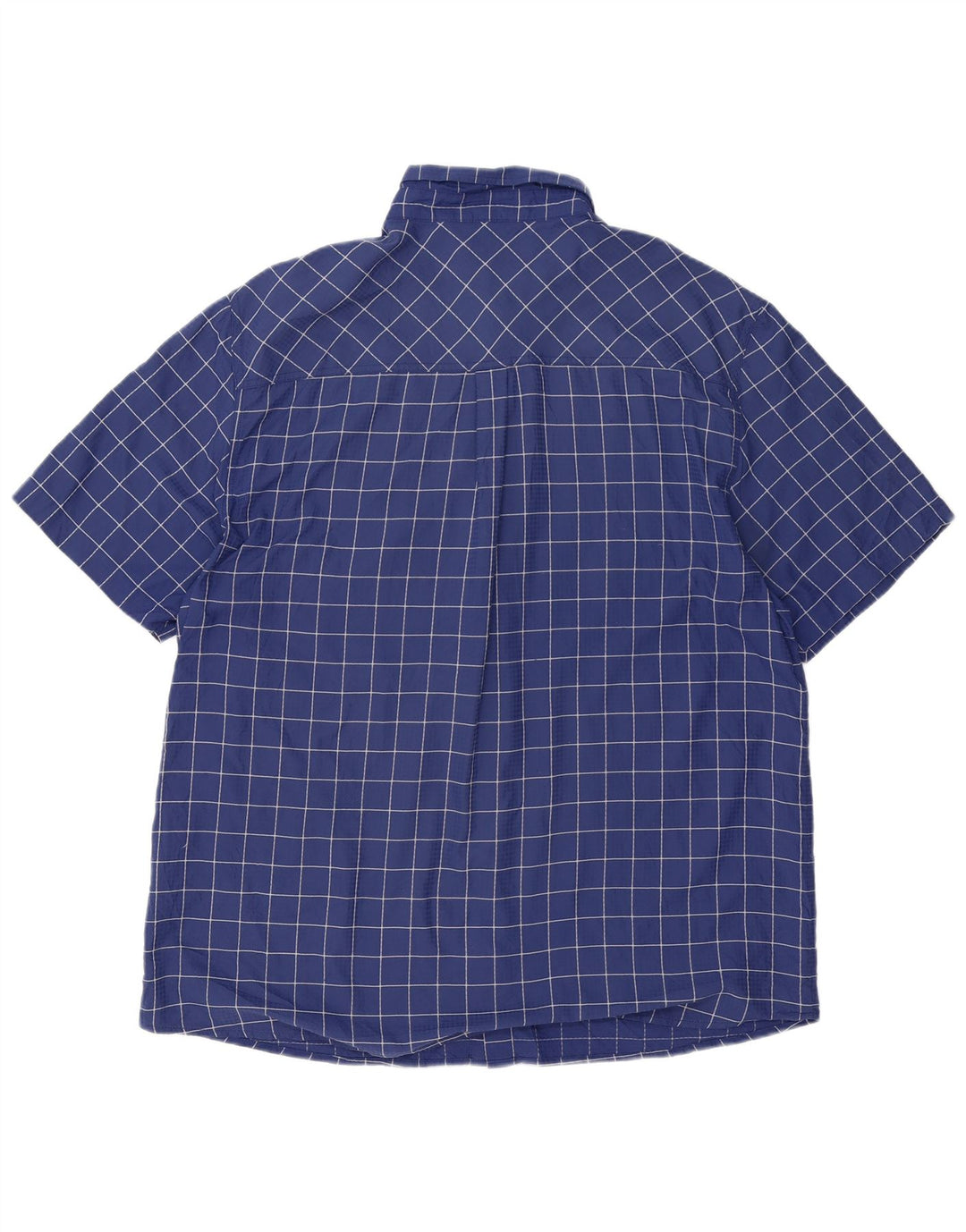 Camicia a maniche corte da uomo Rohan XL blu a quadri in poliammide