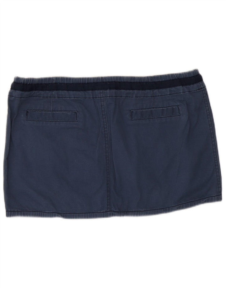 Minigonna Donna Benetton IT 44 Media W34 Blu Navy Cotone