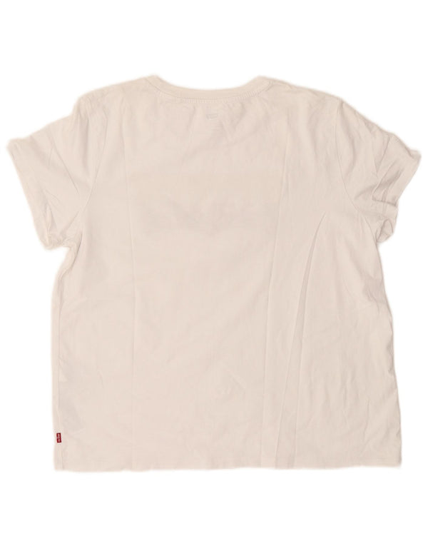 T-shirt grafica da donna Levi's Top UK 18 XL cotone bianco