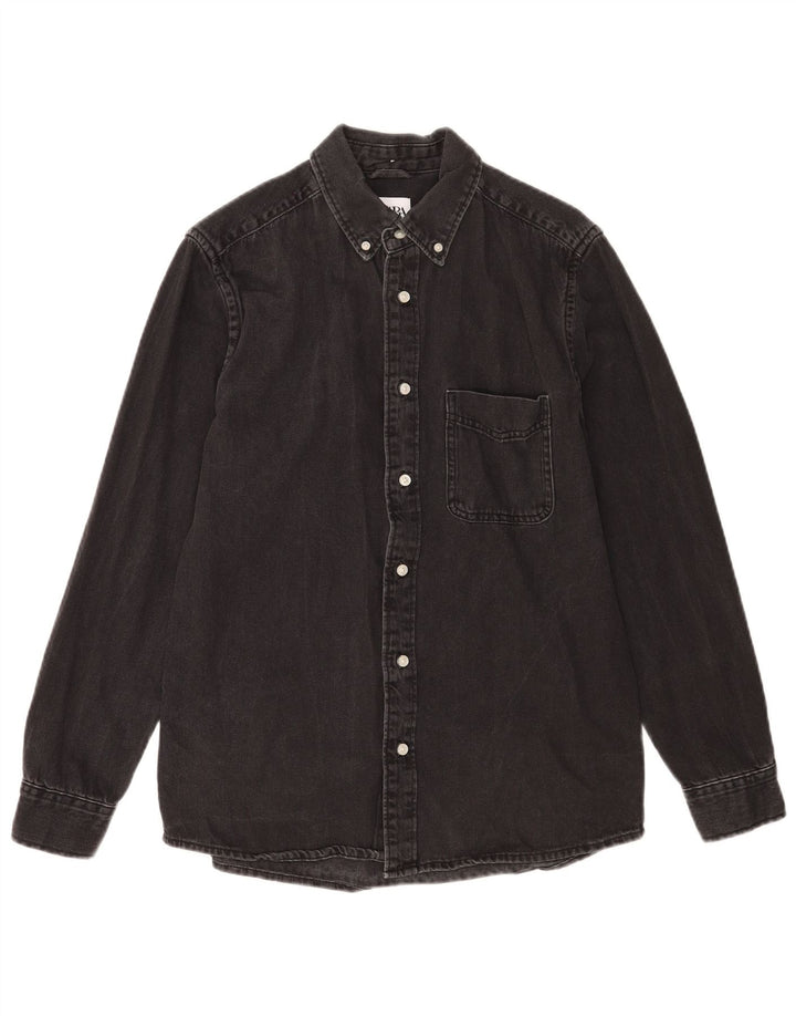 Camicia di jeans Zara da uomo di colore nero medio