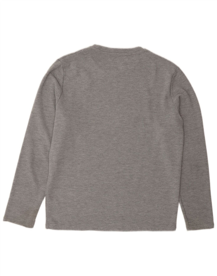 Top Zara da uomo a maniche lunghe in cotone mélange grande grigio