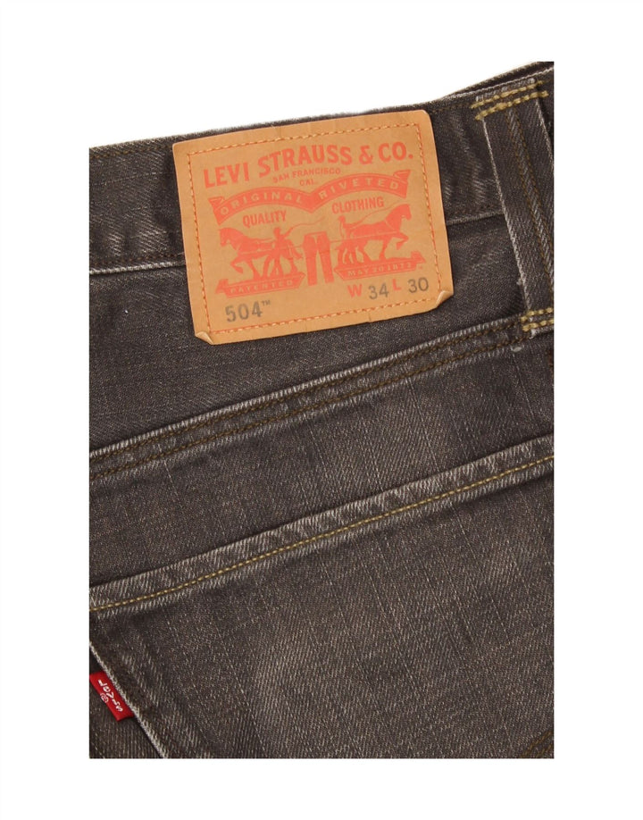 Jeans Levi's Uomo 504 Cropped W34 L26 Grigi