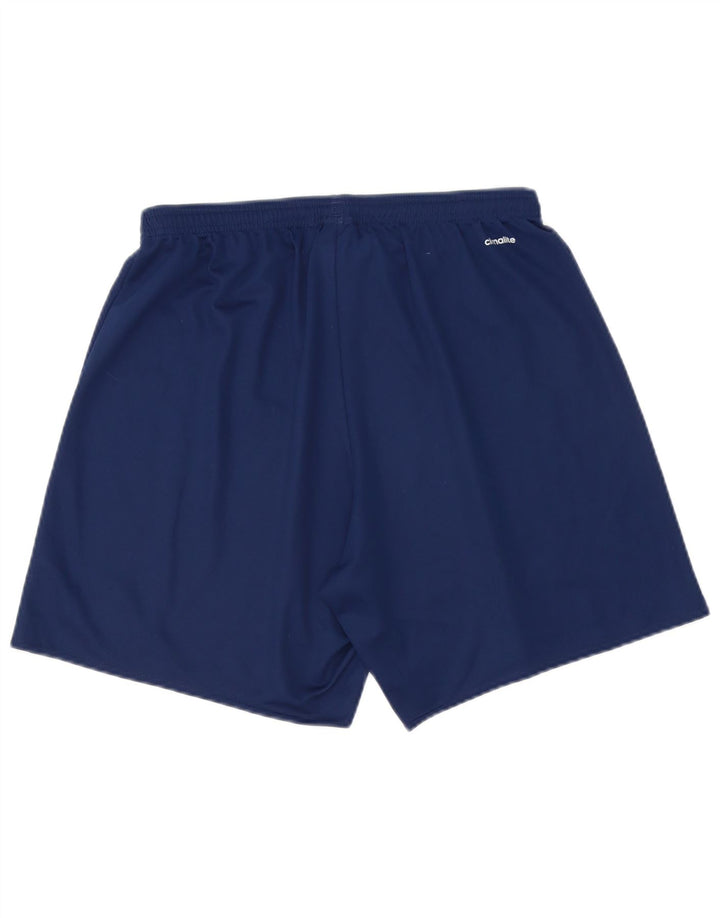 Pantaloncini sportivi Adidas Climalite da uomo di grandi dimensioni in poliestere blu navy