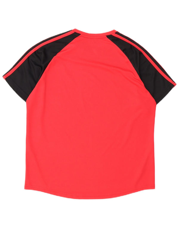 T-shirt da uomo Asics Top Large rossa color block