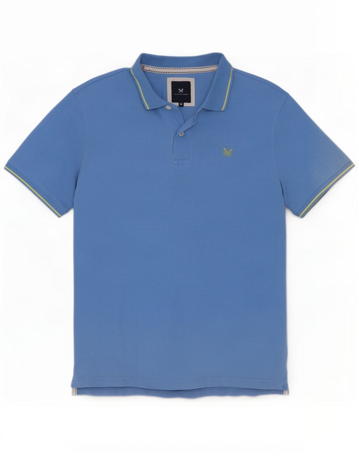 Crew Clothing Polo da uomo in cotone a righe blu medio