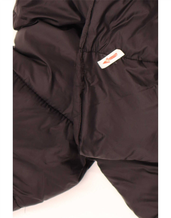 Giacca imbottita con cappuccio da donna Zara UK 14 nylon nero medio