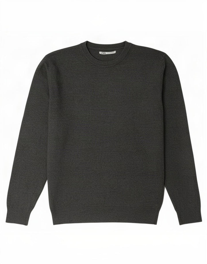 Maglione maglione girocollo da uomo Zara grigio medio