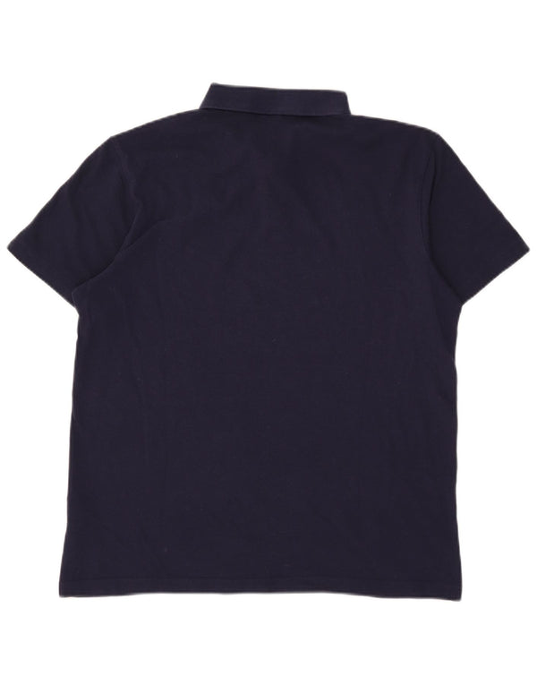 Polo da uomo Puma Large in cotone blu navy